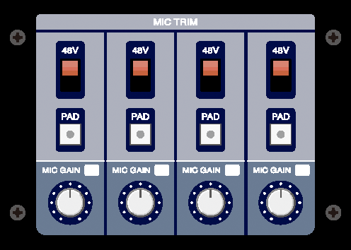 CB-2HU-- Mic Gain Unit